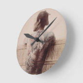 Japanese Bridegroom's Tattoos, c.1880 (photo) Runde Wanduhr (Winkel)