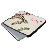 JAPANESE BUTTERFLIES INDIVIDUELLE NAME NEOPRENE FA LAPTOPSCHUTZHÜLLE (Vorne Knopf)
