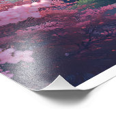 Japanese Castle in Cherry Blossom Spring – Elegant Fotodruck (Ecke)