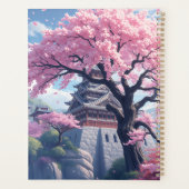 Japanese Castle in Cherry Blossom Spring – Elegant Planer (Rückseite)
