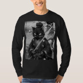Japanese Cat Samurai Warrior T-Shirt (Vorderseite)