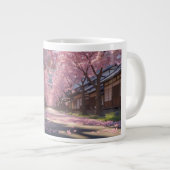 Japanese Cherry Blossom Sakura Mug - Day & Night S Jumbo-Tasse (Vorderseite Rechts)