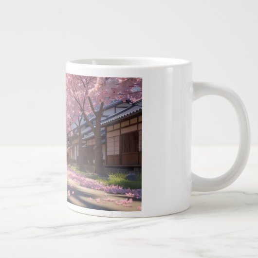 Japanese Cherry Blossom Sakura Mug - Day & Night S Jumbo-Tasse (Rechts)