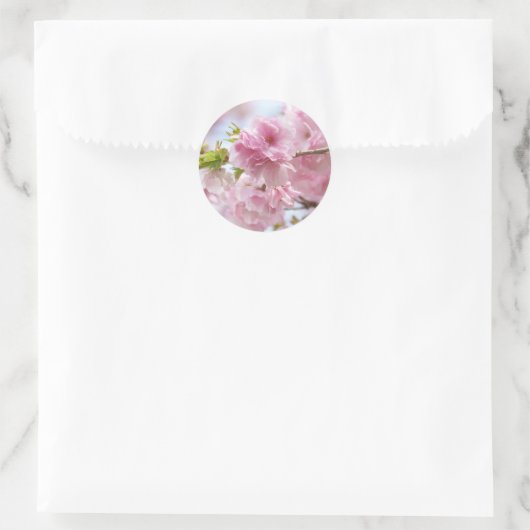 Japanese cherry blossoms runder aufkleber (Tasche)