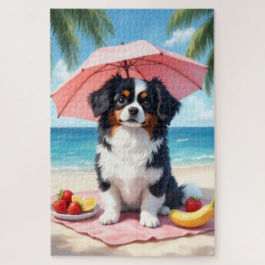 Japanese Chin Beach Relax Scene Puzzle (Vertikal)