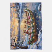 Japanese Chin Christmas Boat Holiday Geschirrtuch (Vertikal)