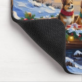 Japanese Chin Christmas Boat Holiday Mousepad (Ecke)