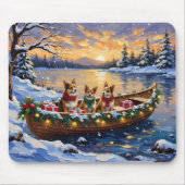 Japanese Chin Christmas Boat Holiday Mousepad (Vorne)