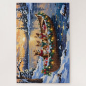 Japanese Chin Christmas Boat Holiday Puzzle (Vertikal)