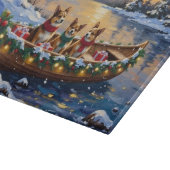 Japanese Chin Christmas Boat Holiday Schneidebrett (Ecke)