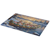 Japanese Chin Christmas Boat Holiday Schneidebrett (Ecke)