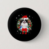 Japanese Chin Christmas Wreath Decoration Xmas Paj Button (Vorderseite)