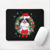 Japanese Chin Christmas Wreath Decoration Xmas Paj Mousepad (Mit Mouse)