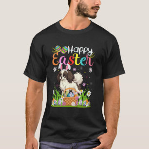 Japanese Chin Hund Frohe Ostern Eier Suche Hasenoh T-Shirt