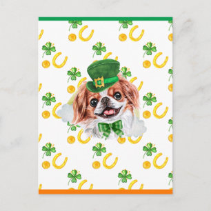 Japanese Chin Shamrock St. Patricks Day Feiertagspostkarte