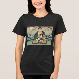 Japanese Chin und Buddha  Tri-Blend Shirt