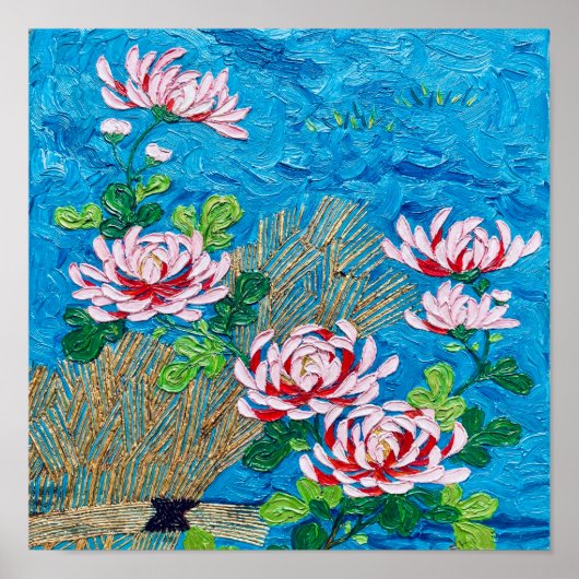 Japanese Chrysanthemums After Van Gogh Poster (Vorne)