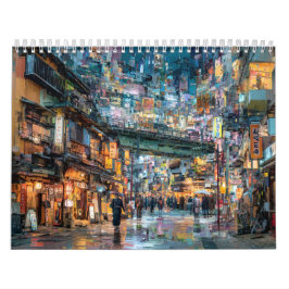 Japanese Cityscape | Tokyo Japan City Wall Kalender