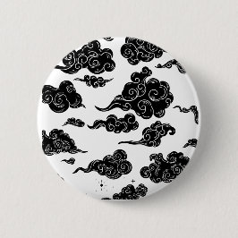 Japanese Cloud Pattern Aesthetic Button