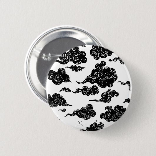 Japanese Cloud Pattern Aesthetic Button (Vorne & Hinten)