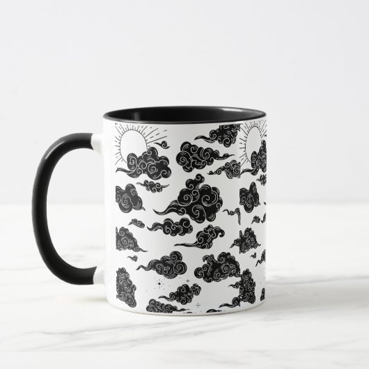 Japanese Cloud Pattern Aesthetic Tasse (Links)