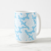 Japanese Clouds Stencil Ise Katagami Pattern Kaffeetasse (VorderseiteRechts)