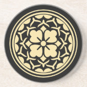Japanese Clover Crest (Kamon) Getränkeuntersetzer (Vorne)