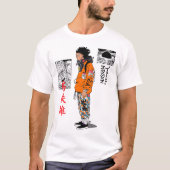 Japanese Cool Urban Samurai Vaporwave Style  T-Shirt (Vorderseite)