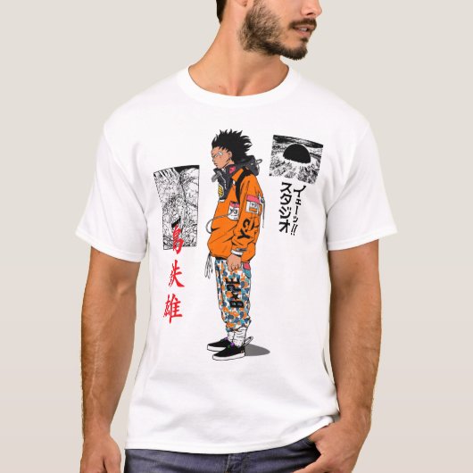 Japanese Cool Urban Samurai Vaporwave Style T-Shirt (Vorderseite)