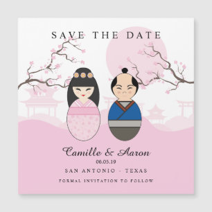 Japanese Couple Design For Wedding Magnetkarte