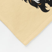 Japanese crane bird and blooming sakura fleecedecke (Ecke)