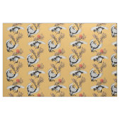 Japanese crane bird and blooming sakura stoff (Fat Quarter (45,7 x 55,9 cm))