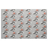 Japanese crane bird and blooming sakura stoff (Fat Quarter (45,7 x 55,9 cm))
