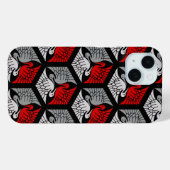 Japanese Cranes, Red, Gray / Grey and Black Case-Mate iPhone Hülle (Rückseite (Horizontal))