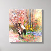 JAPANESE CRANES "Rising Sun" Canvas Print Leinwanddruck (Vorderseite)