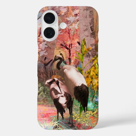 JAPANESE CRANES "Rising Sun" Case-Mate iPhone Hülle (Rückseite)