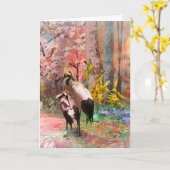 JAPANESE CRANES "Rising Sun" Karte (Gelbe Blume)