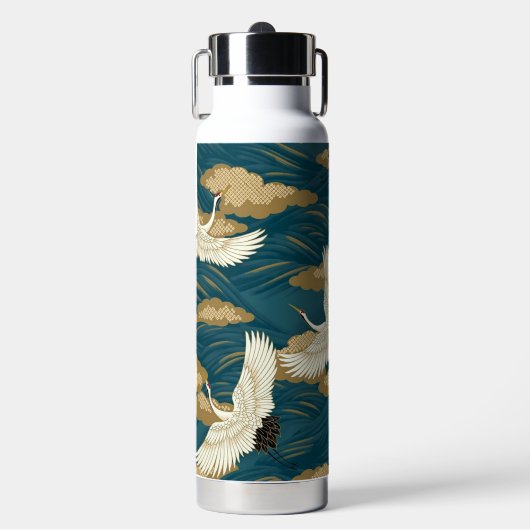 Japanese Cranes Trinkflasche (Vorderseite)