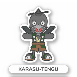 Japanese Crow Tengu Yokai Aufkleber