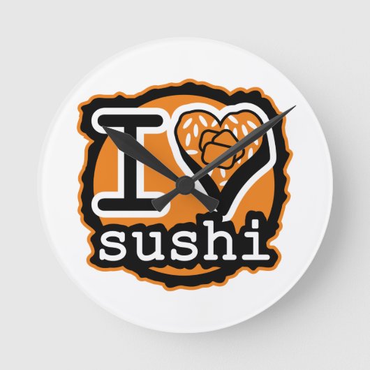 JAPANESE CUISINE Sushi Edition Runde Wanduhr (Vorderseite)