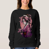 Japanese Culture Samurai Geisha Sakura Cherry Blos Sweatshirt (Vorderseite)