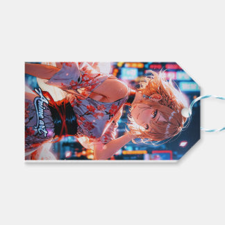 Japanese Cyberpunk Anime Girl Poster | Neon City Geschenkanhänger