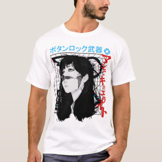 Japanese Cyberpunk Cyborg Girl  T-Shirt