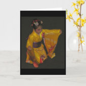 Japanese Dancer 4 Karte (Gelbe Blume)