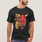Japanese Demon Hannya Shinobi Oni Mask T-Shirt (Vorderseite)