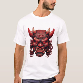Japanese Demon Mask – Symbol of Fear and P T-Shirt