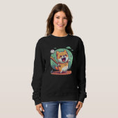 Japanese Dog Shiba Inu Sport Baseball Sweatshirt (Vorne ganz)