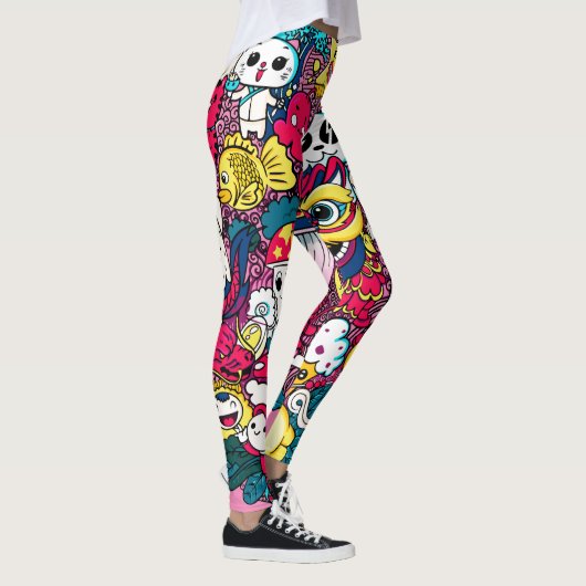 Japanese Doodle Leggings (Rechts)