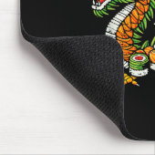Japanese Dragon Sushi Funny Japanese Food Art Men  Mousepad (Ecke)