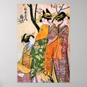 Japanese Engraving of Three Geisha Poster (Vorne)